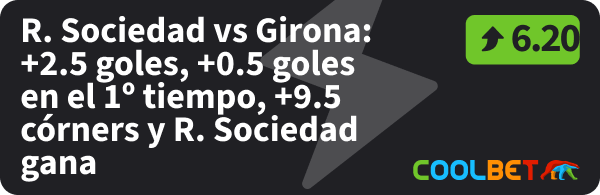 cuota mejorada de coolbet chile para el real sociedad vs girona.
